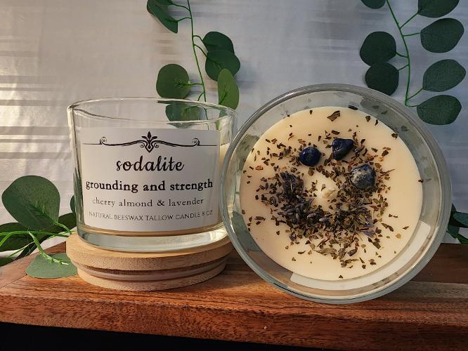 Sodalite Mystical Gem Candle